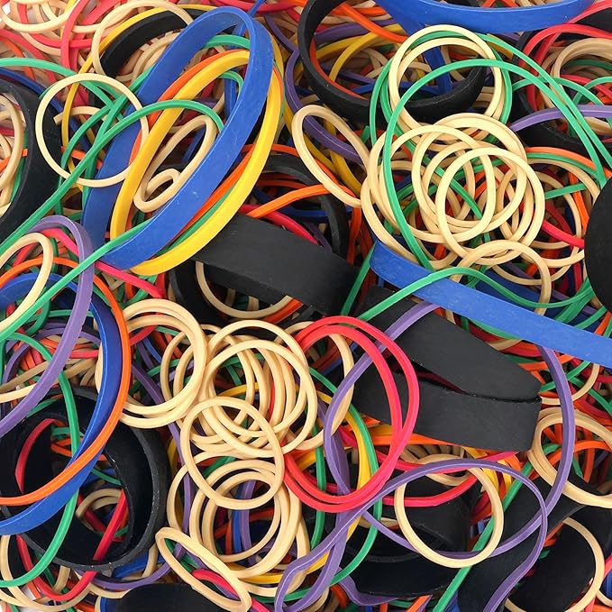 HAIDIBAO-Rubber Bands Assorted Sizes multicolor Elastic Rubber Bands Office Supplies 0.5lbs size10,size16,size18,size#19,size#32,size#33,size#64,size#82