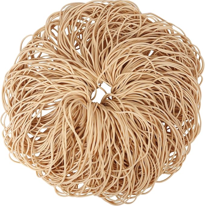 Rubber Bands 300Pcs 4.8inch Big Elastic rubber band Light brown rubber bands office supplies File Folders Litter Box (4 4/5" x 1/16")