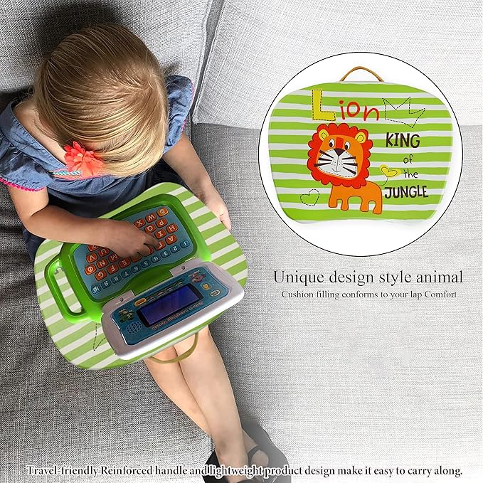 Pets Lap Desk - Lapdesk Fits up to 11.6 Inch laptops - Drawing Table and Craft Desk (1-Lion)