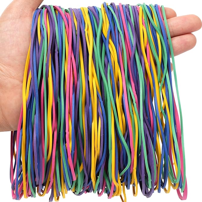 Rubber Bands Size#117A 0.5 lb about 200pcs Multicolor rubber bands for School Home office supplies Elastic Rubber Band
