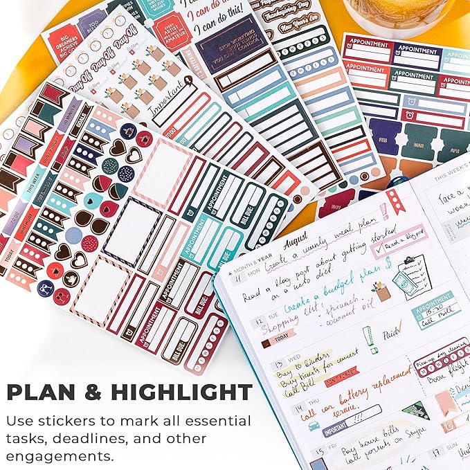 Clever Fox Planner Stickers – 1360+ Aesthetic Monthly, Weekly, Daily, Seasonal, Holiday & Journal Stickers – Journaling & Calendar Accessories for Women, Adults & School, 14 Sheets (Value Pack)