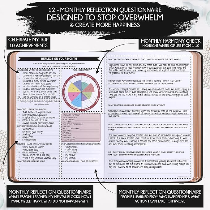 2026 Planner Weekly and Monthly | Law of Attraction Planner with Panduo App | A 12 Month Journey for Productivity, Gratitude & Goal Setting | Includes Foldable Vision Board, Gift Box & Stickers