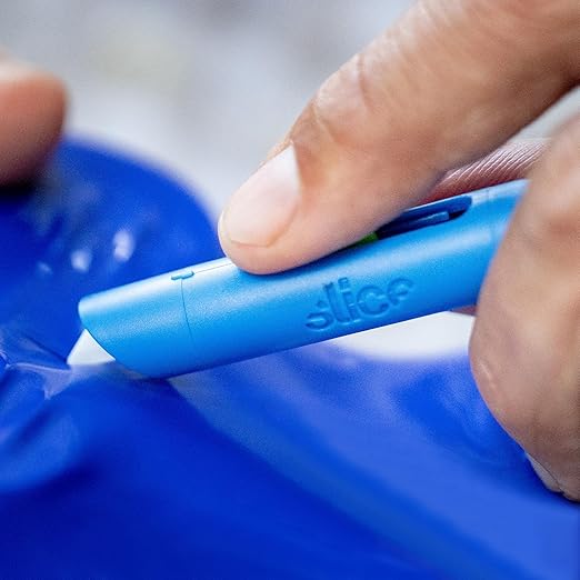 Slice Mini Pen Cutter | Keychain Knife and Box Cutter | Retractable Safety Cutter | Blue
