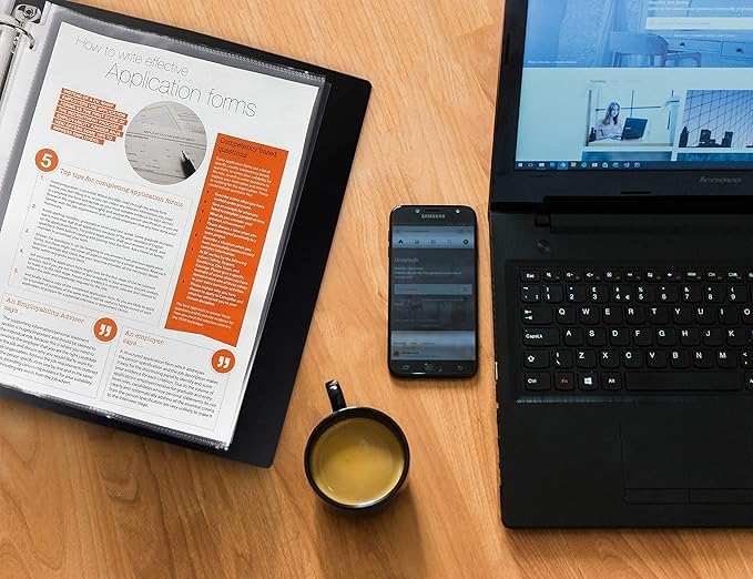 Office Werks 200 Sheet Protectors, 8.5X11 Inch Clear Page for 3 Ring Binder, Plastic Sleeves, Durable Top Loading Paper Protector with Reinforced Holes, Archival Safe