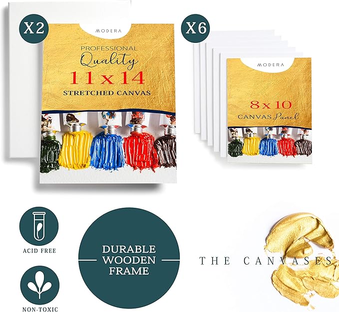 Large Deluxe Artist Painting Set, 141-Piece Professional Art Paint Supplies Kit w/Aluminum Field & Wood Table Easel for Adults, Acrylic, Oil, Watercolor Paints, Brushes, Canvases, Sketch Pads & More