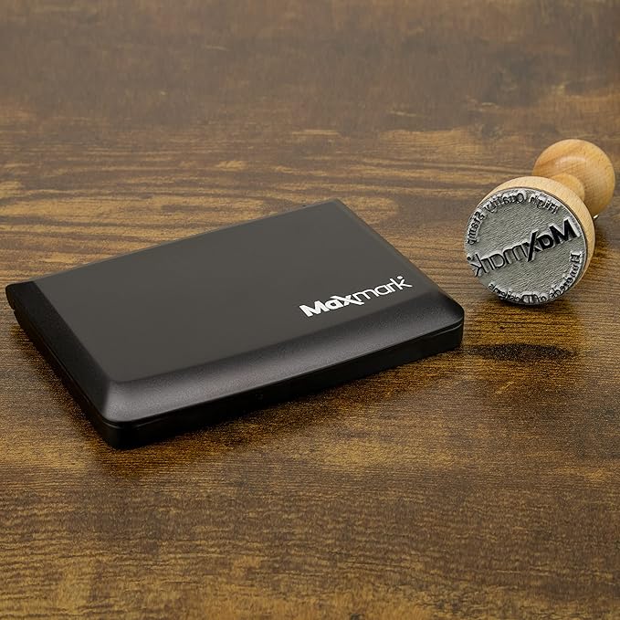 MaxMark Large Orange Stamp Pad - 2-3/4" by 4-1/4" - Premium Quality Felt Pad