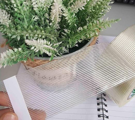 BOMEI PACK Fiber Reinforced Packing Tape, 30Rolls Mono Filament Tape 2 inch x 35yds x 5.5Mil, for Packing and Strapping