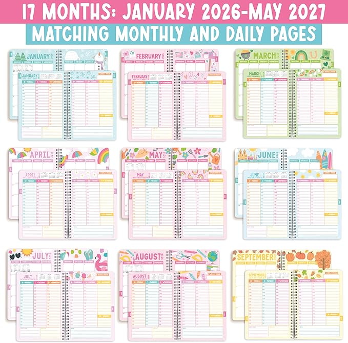 Weekly Appointment Book 2026-2027 - Hourly Appointment Book, Vertical Weekly Planner 2026-2027, Monthly Schedule Books, Kraft Daily Planner With Hourly Schedule
