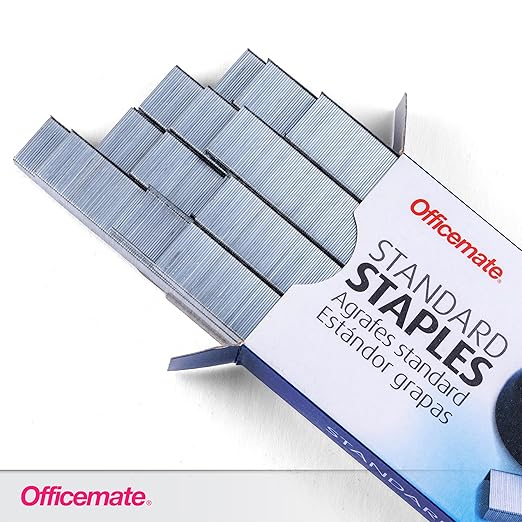 Officemate Standard Staples, 5 Boxes General Purpose Staple, 5000 Staples/Box (91925)