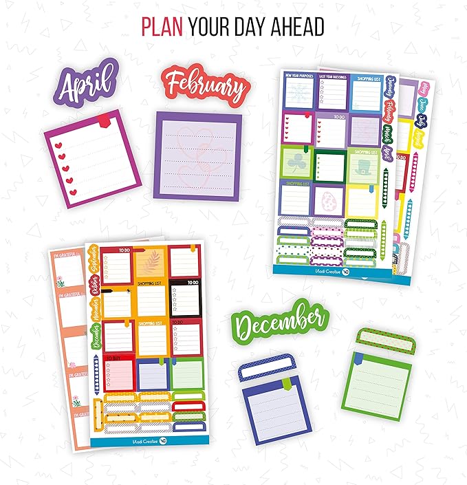 [Expanded] Vladi Creative Aesthetic Monthly Planner Stickers – 1397 pcs / 23 Sheets – Seasonal, Holiday, Productivity & Decorative Stickers for Women – Perfect for Calendars, Journals, & Scrapbooking