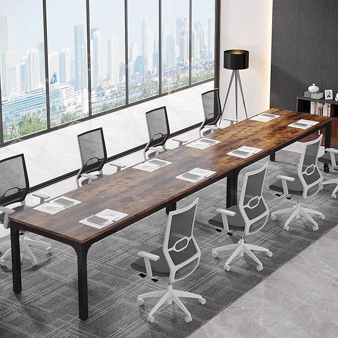 Tribesigns 6.5FT Conference Table, 78.7 Inche Rectangle Meeting Seminar Table, Large Business Tables for 6-8 People (Only Table)