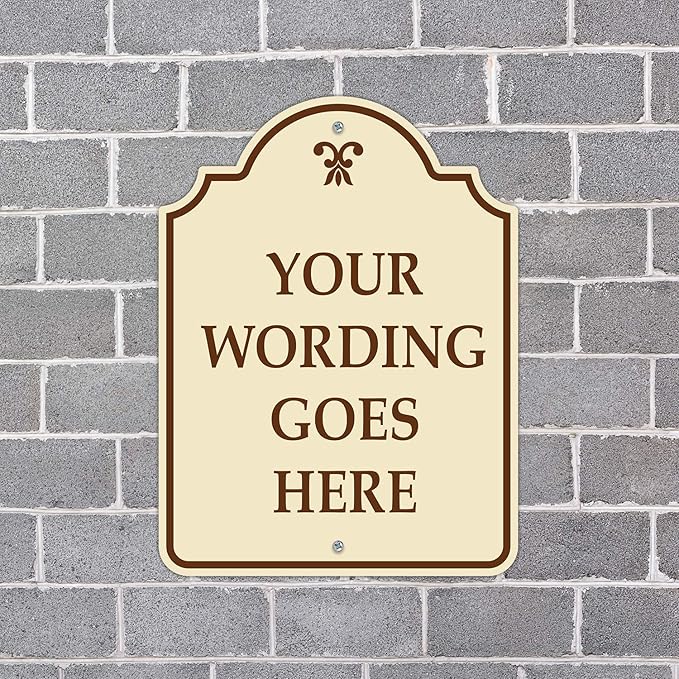 SmartSign "Add Own Wording Goes Here" Custom Designer Sign | 24" x 18" Aluminum, Made in USA