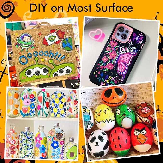 Shuttle Art 36 Colors Dual Tip Acrylic Paint Markers, Brush and Fine Tip for Rock Painting, Ceramic, Wood, Canvas, Plastic, Glass, Stone, Calligraphy, Card Making, DIY Crafts