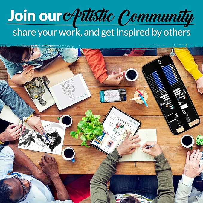 NIL TECH 37-Piece Premium Shading Pencils for Drawing, Include Exclusive Tutorials and Sketch Pad – Perfect as Birthday, Holiday Gifts, or Artist Gifts Ideal for Detailed Sketches, Fine Shading