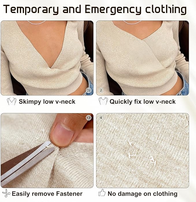 HOUSE DAY Stitchy Gun for Clothes, Fine Needle Stitch Gun Quick Clothing Fixer, Speedy Price Tagging Gun with 6 Fine Needles, 2200 Micro Thin Fasteners, 50 Buttons (Pink)