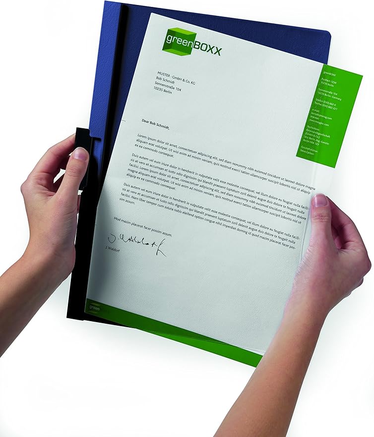 Durable Report Cover with DURACLIP, Letter-Size, Holds Up to 60 Pages, Clear Cover/Light Blue, 25 per Box (221406BX)