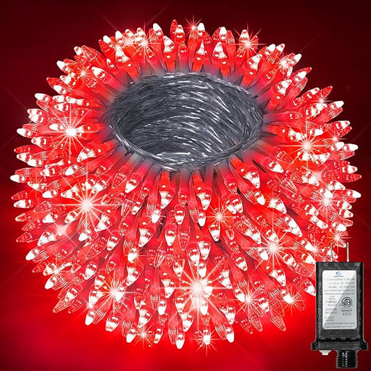 1500 LED 470FT Christmas Lights Outdoor, Christmas String Fairy Lights with Timer & Memory, Waterproof 12 Modes Dimmable Twinkle Tree Lights for Home Patio Wedding Party Yard Xmas Decorations, Red