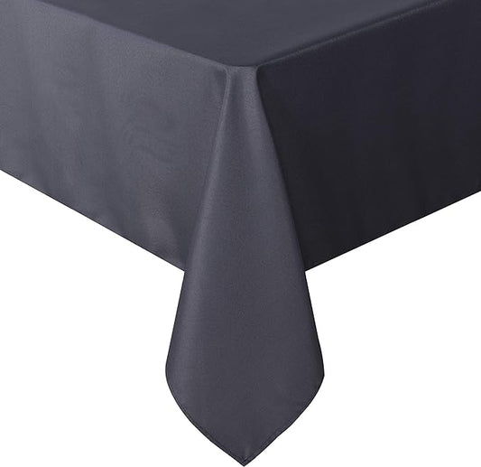 sancua Rectangle Tablecloth - 54 x 120 Inch - Water Resistant Spill Proof Washable Polyester Table Cloth, Decorative Fabric Table Cover for Dining Tables, Buffet Parties and Camping, Grey