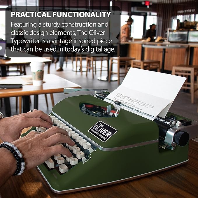 Timeless Manual Typewriter, Olive