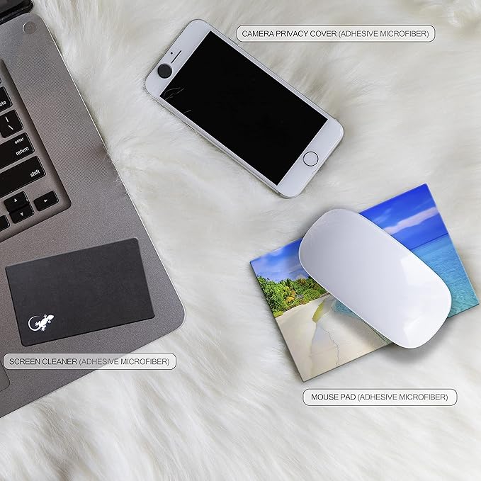 Adhesive Mouse Pad - Peel and Sticks to Any Surface - Travel Mouse Pad, Sticky for Any Surface - Excellent Tracking - Beach Soft Sand