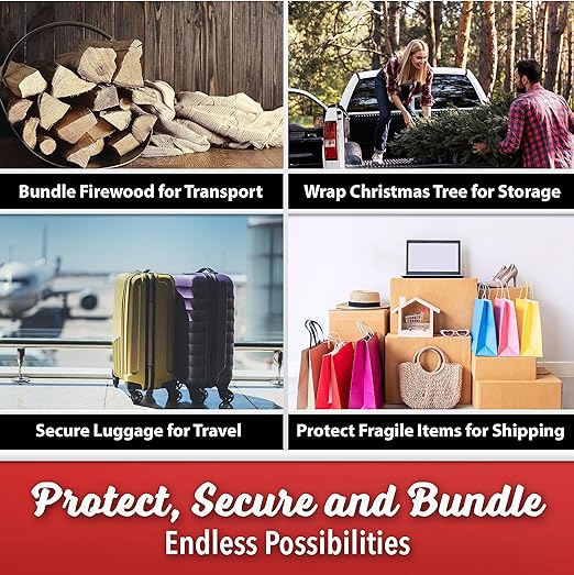 8 Pack Industrial Strength Mini Hand Stretch Wrap 5" 1000 Ft. Roll 80 Gauge Thick, Shrink Wrap Roll for Moving Supplies, Furniture, Pallets, Plastic Wrap for Packing, Heavy Duty Stretch Film