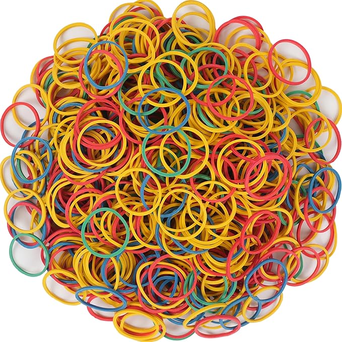 Rubber Bands Size#10 760pcs Elastic Rubber Band 1 inch Multicolour Rubber Bands for Office Supplies File Folders Money