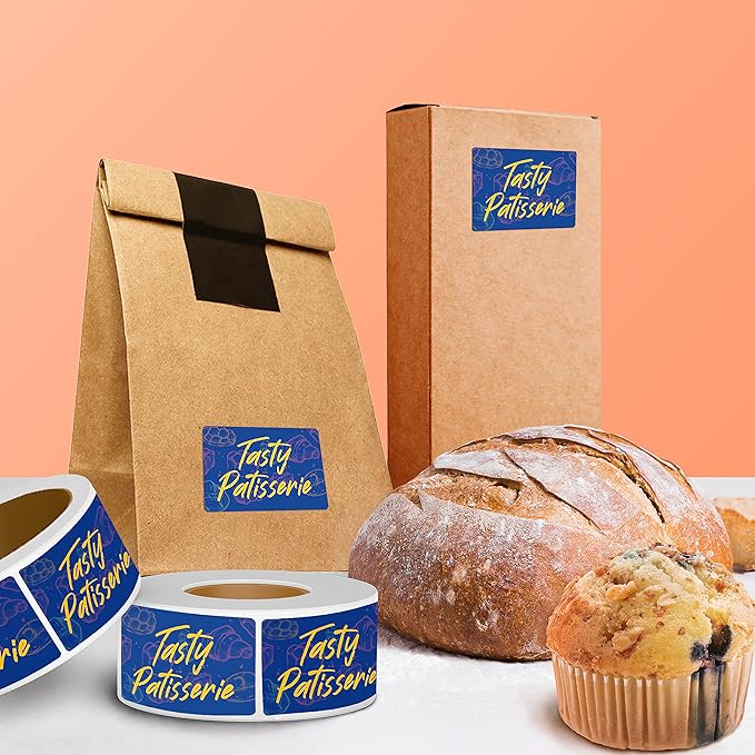 Custom Sticker Roll Labels — Logo Stickers Customized Labels — Custom Stickers for Business Logo (Rectangle)