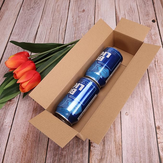 CRUGLA 40 Packs 12x4x3 Shipping Boxes for Small Business, Corrugated Cardboard Boxes Bulk for Shipping Packing Mailing