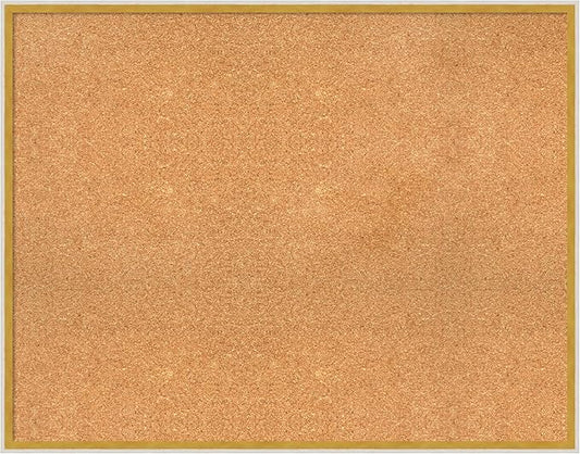 Amanti Art Natural Cork Board for Wall, 29x37 Vision Board with White Frame, Large Corkboard Office Decor for Home Organization, Modern Corkboard Pinboard to Display Items for Home Organization in