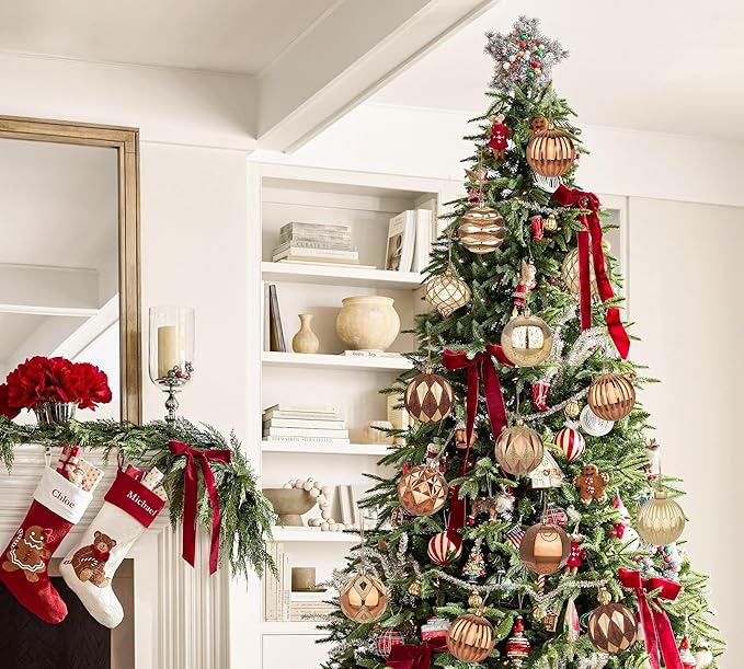 Hollyone 4 Inch Bronze Christmas Ornaments 12Pcs Brown Christmas Tree Ornaments Balls Colored Shatterproof Christmas Ornaments for Xmas Tree Decor Holiday Party Wreath Home Decor (Bronze, 100mm)