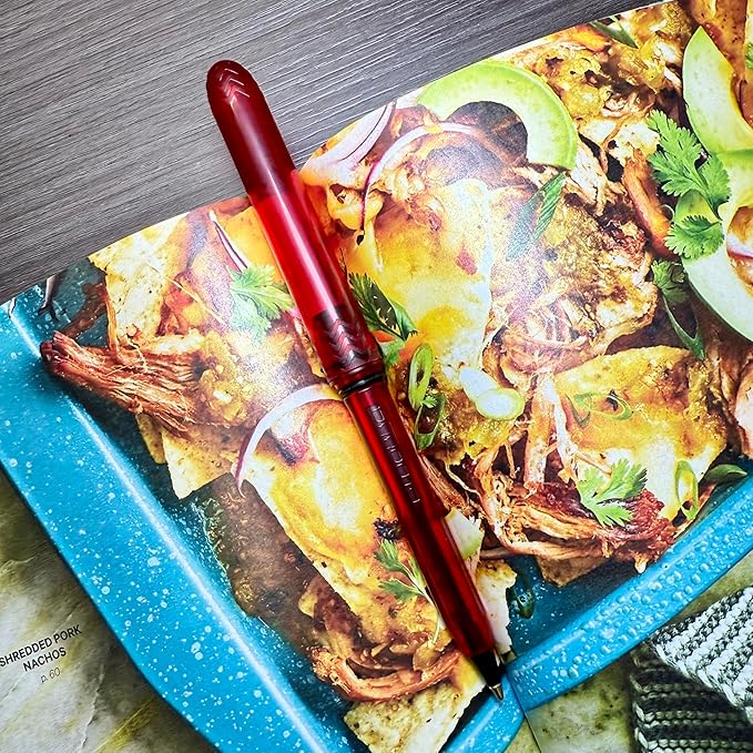 The USA Made Compact Pen – 4 Pack of Translucent Jewel Toned Aesthetic Ballpoint Pens – Chic, Compact & Colorful – for Stationery, School, Work or Journals (Ruby)