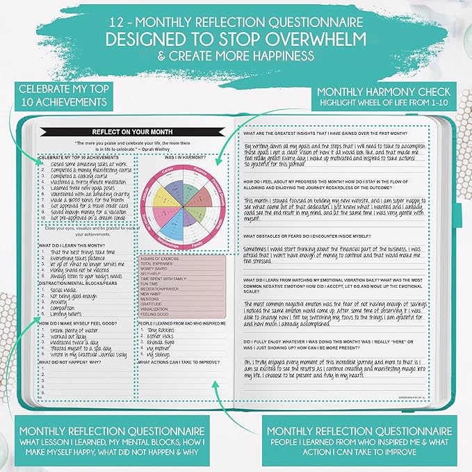 2026 Planner Weekly and Monthly | Law of Attraction Planner with Panduo App | A 12 Month Journey for Productivity, Gratitude & Goal Setting | Includes Foldable Vision Board, Gift Box & Stickers