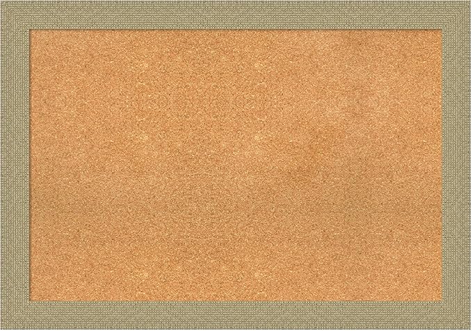 Amanti Art Natural Cork Board for Wall, 28x40 Vision Board with Gold Frame, Large Corkboard Office Decor for Home Organization, Casual Corkboard Pinboard to display items for home organization