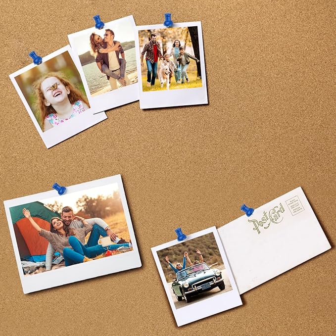 40Pcs Wood Push Pins, Decorative Thumb Tacks, Wooden Pins and Tacks, Cork Board Thumbtacks, Cute Thumbtack for Wall and Bulletin Board, Map Pins