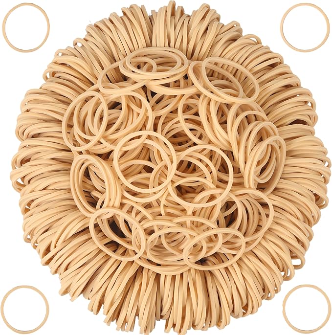 Rubber Bands Size #10 Beige 600 pcs Elastic Rubber Bands for Office Supplies money Trapped flowers