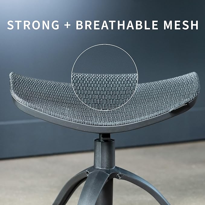 VIVO Under Desk Ottoman Foot Stool, Height Adjustable Elevated Office Leg Rest, Black, CHAIR-FR01