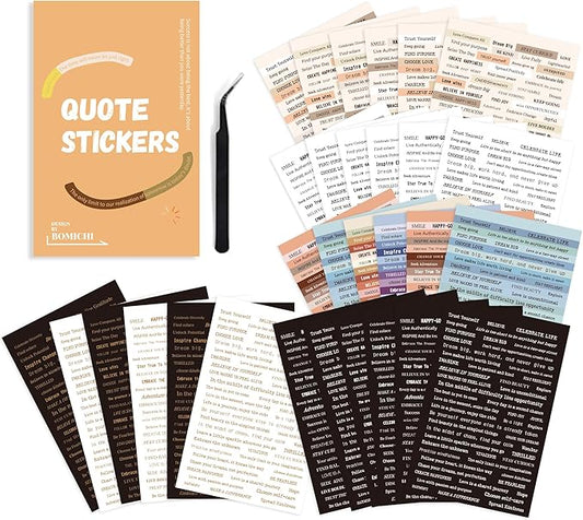 Scrapbook Supplies, 40 Sheets 2370 Pcs Word Quote Stickers Scrapbooking Supplies, Junk Journal Supplies for Scrapbook Junk Journal Bullet Journal DIY Craft Card Making