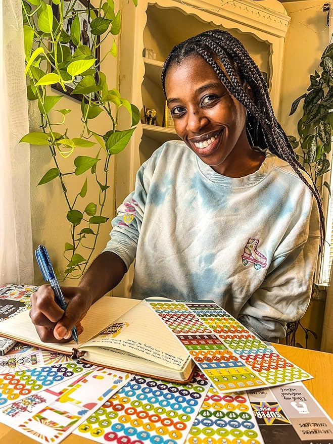 Vladi Creative Small Icons Productivity Boosting & Stay Focused Planner Stickers - 2210 pcs / 14 Sheets Mini Icons Value Pack - Planner Accessories - Perfect for Calendars, Journals, & Scrapbooking