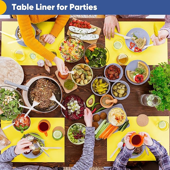 Vanhench 30"×1200"(100') Yellow Wrapping Paper Roll, Art Craft Paper, Color Bulletin Board Paper Bouquet Flower Wrapping, Perfect for Birthday, Mother's Day, Holiday, Wedding