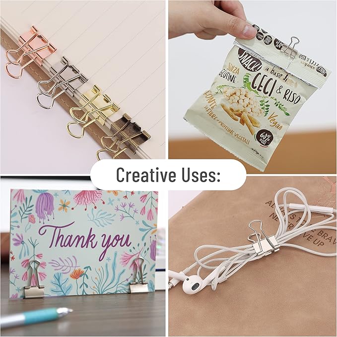 Mr. Pen Binder Clips - 50 Pack, 0.75 in Silver Mini Clips for Paper and Office Use