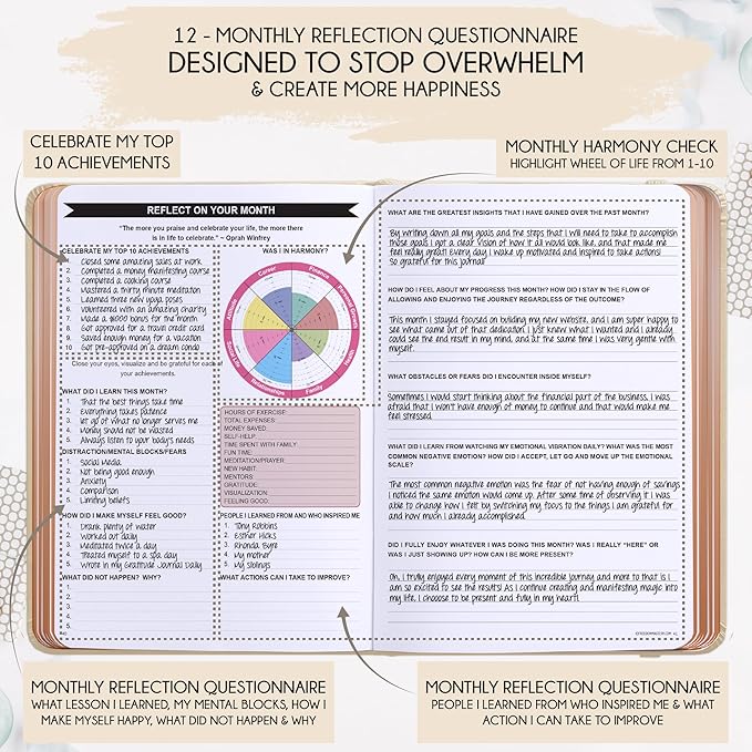 2026 Planner Weekly and Monthly | Law of Attraction Planner with Panduo App | A 12 Month Journey for Productivity, Gratitude & Goal Setting | Includes Foldable Vision Board, Gift Box & Stickers