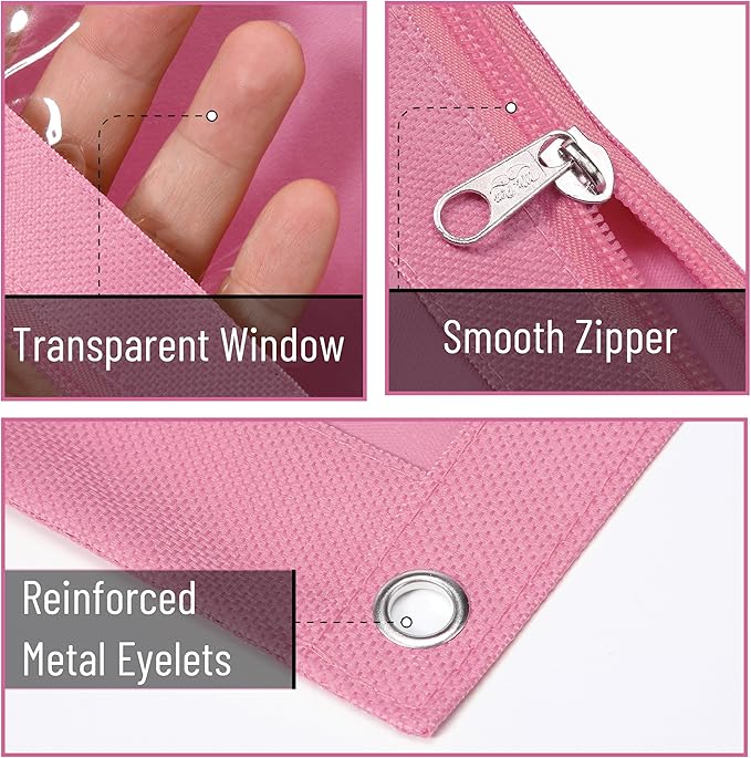 Mr. Pen- Pencil Pouch for 3 Ring Binder, 2 Pack, Lavender and Pink, 3 Ring Binder Pencil Pouch