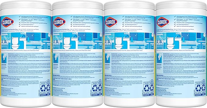Clorox Disinfecting Wipes Value Pack, Bleach Free Cleaning Wipes, 75 Count Each, Pack of 4
