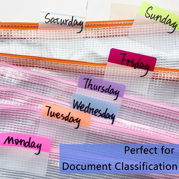 2 Inch Sticky Index Tabs, 600Pcs Writable and Repositionable File Tabs Flags Colored Page Markers Labels for Books, Binders, Classify Files and Books, Reading Notes (21 Set)