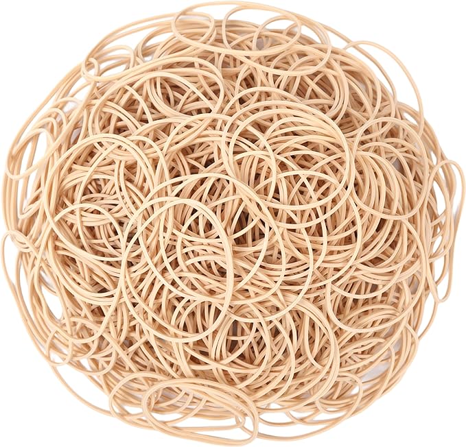 Rubber Bands Size #19 Beige 300pcs Elastic Rubber Bands for Office Supplies