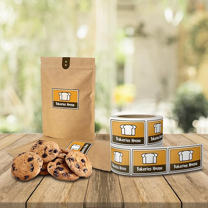 Custom Sticker Roll Labels — Logo Stickers Customized Labels — Custom Stickers for Business Logo (Rectangle)