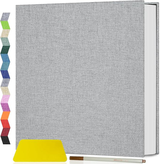 Popotop Photo Album Self Adhesive Scrapbook Album for 4x6 5x7 8x10 Pictures DIY Photo Book as Scrapbooking Supplies Kits, Birthday Gifts for Women Mom Wedding Baby Family Travel