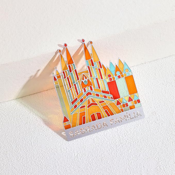 Metal Bookmarks with Transparent Design - Sagrada Familia Book Mark for Readers, Aesthetic Book Markers for Kids, Teens, Teachers, Students, Gifts for Book Lovers, Writers, Reading Women & Men