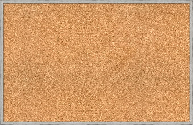 Amanti Art Natural Cork Board for Wall, 29x45 Vision Board with White Frame, Oversize Corkboard Office Decor for Home Organization, Cottage Corkboard Pinboard to Display Items for Home Organization