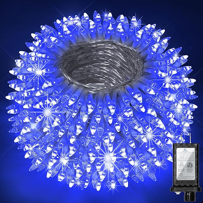 1500 LED 470FT Christmas Lights Outdoor, Christmas String Fairy Lights with Timer & Memory, Waterproof 12 Modes Dimmable Twinkle Tree Lights for Home Patio Wedding Party Yard Xmas Decorations, Blue